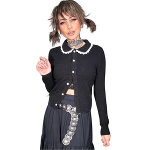 Faded Rose Goth cardigan NWT